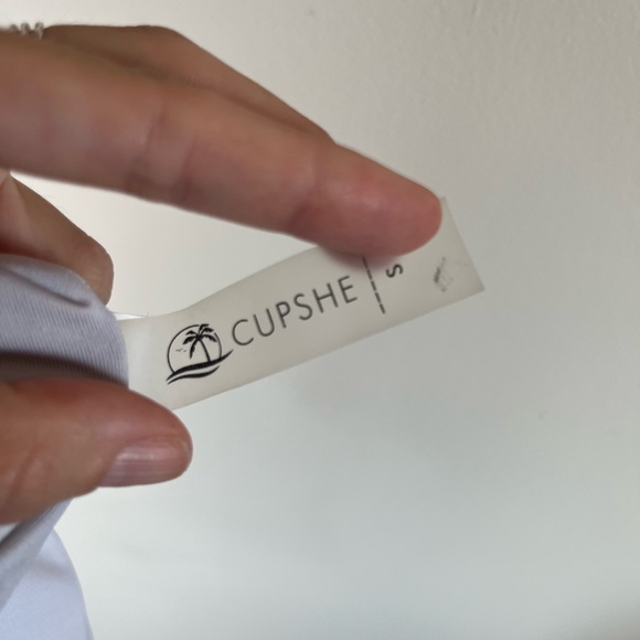 Cupshe Ruched Navy Solid One-piece Swimsuit - Picture 5 of 5